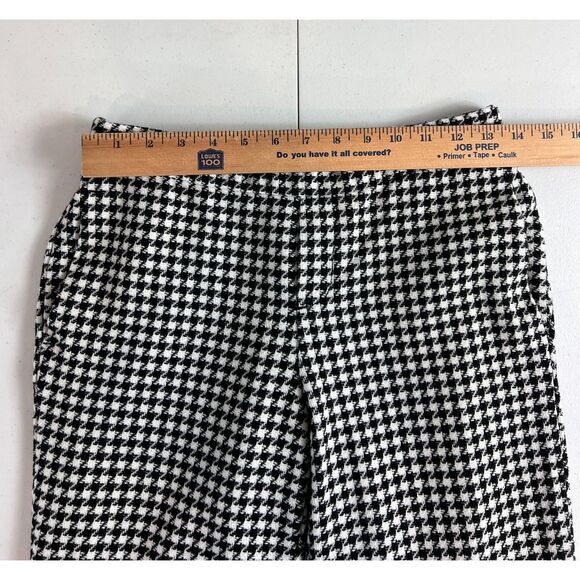 Old Navy Women's Pull On Crop Pants Black White Houndstooth Size 2 - Picture 7 of 11